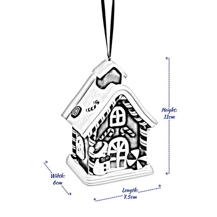 Gingerbread House Christmas Tree Decoration LED Colour Changing Hanging Ornament