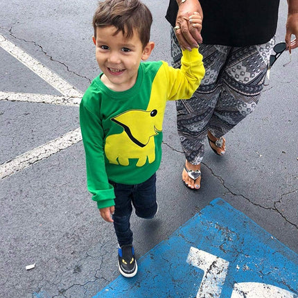 Boys Sweatshirts Cute Elephant Shirts Clothes Kids Pullover Hoodie Toddler Long Sleeve Cotton Sweatshirt Sweater