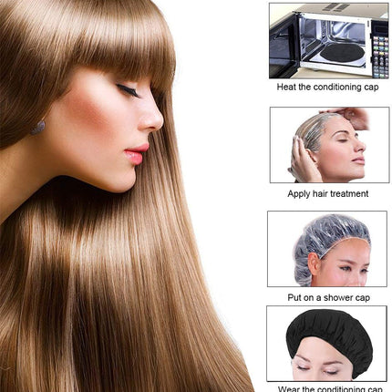 DIY Thermal Deep Conditioning Flaxseed Hair Heat Cap,Microwavable Micro Hair Conditioning Cap Heat Therapy for Steaming Hair,Hat Spa Cap Styling Tools