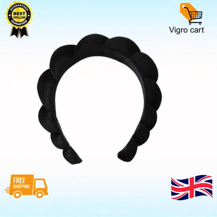 Ycfish Puffy Makeup Headband Soft Sponge Terry Cloth Hair Band Skincare Spa