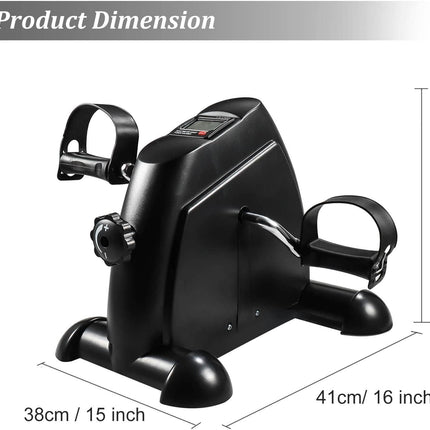 Mini Exercise Bike Pedal Exerciser Arm Leg Cycle Machine Adjustable Resistance