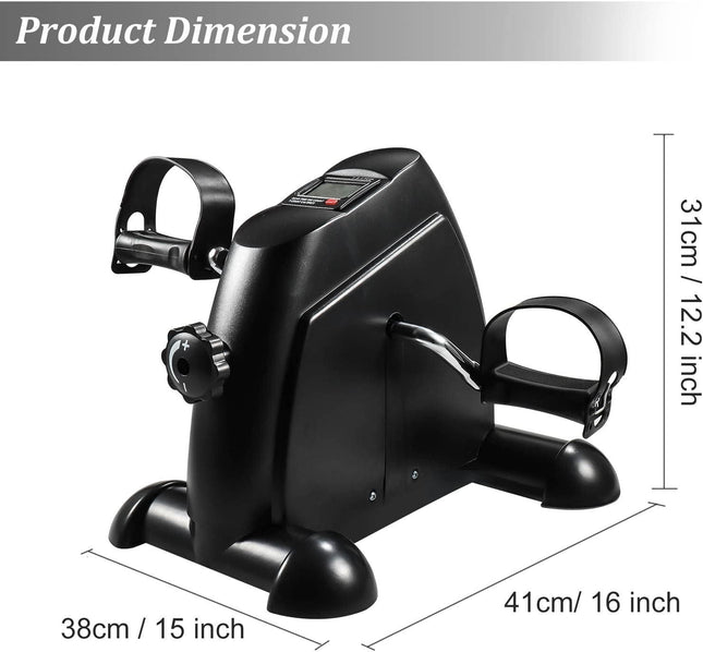 Mini Exercise Bike Pedal Exerciser Arm Leg Cycle Machine Adjustable Resistance