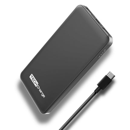 Tech Charge Power Bank Dual Port Output & USB-C Compatible Fast Portable Charger