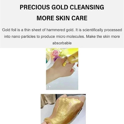 2PC Gold Foil Peel-Off Mask, Peel-Off Anti-Wrinkle Mask, 98.4% Beilingmei Remover Mask Moisturizing Gold Face Mask, 24K Gold Face Mask