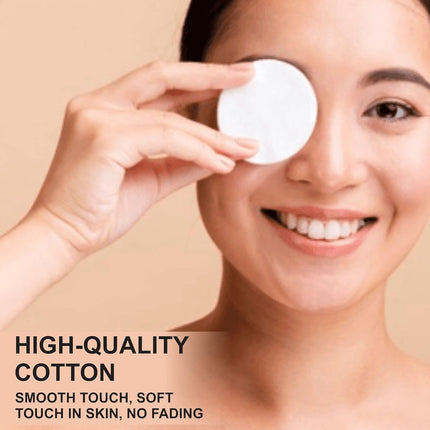 Cotton Pads Makeup Remover Face Cleansing Pad Cleanser for Facial Eye Nail Lash Hypoallergenic Organic Disposable Natural Simple Soft round Absorbent Gentle Skin Care Beauty Products (Pack of 120)