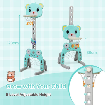 3 in 1 Kids Basketball Hoop and Stand Set for Kids