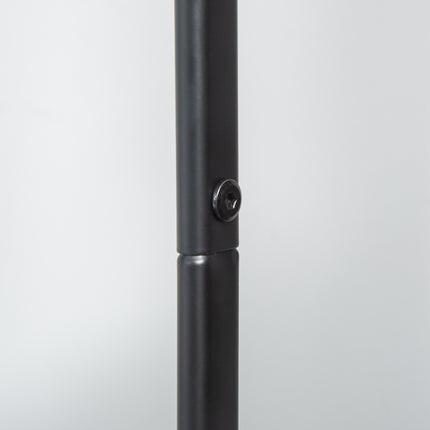 Metal Coat Rack with Shoe Storge, Clothes Hanging Stand with 2 Shelves, Black