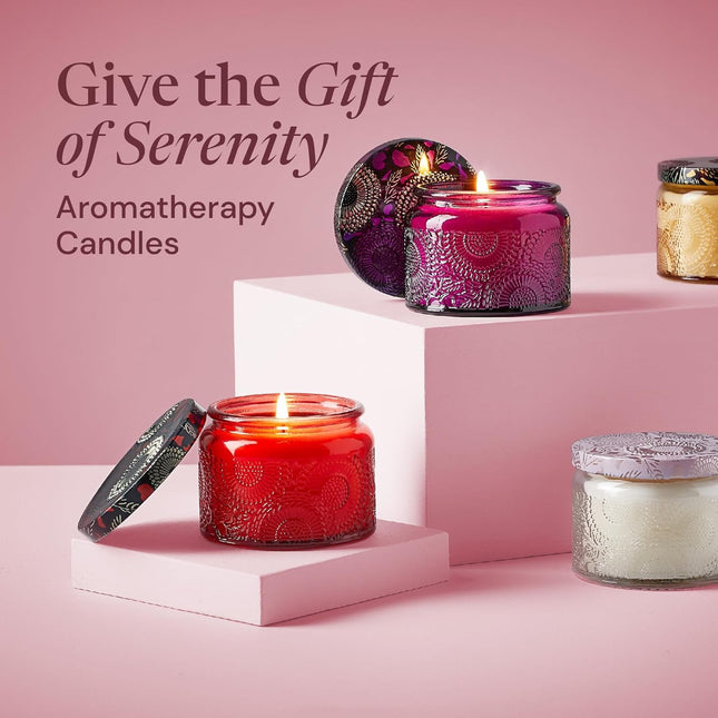 Adelegourdain Aromatherapy Candle Set - Birthday Present for Women - Long-Burnin