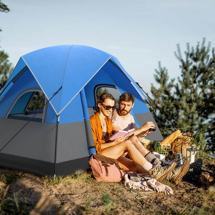 3-Person Outdoor Camping Tent with Removable Floor Mat