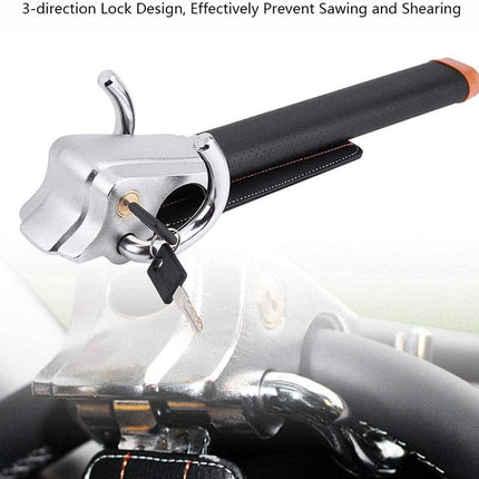 Car Lock, Car Steering Wheel Lock, Car Steering Wheel Anti-Theft Airbag Lock, Car Anti-Theft Locking Device Steering Wheel Lock and Heavy Duty Safety Hammer - Security Anti-Theft Device