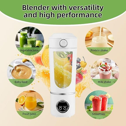 700Ml Portable Blender - USB Rechargeable, 12 Blades, Travel Smoothie Maker