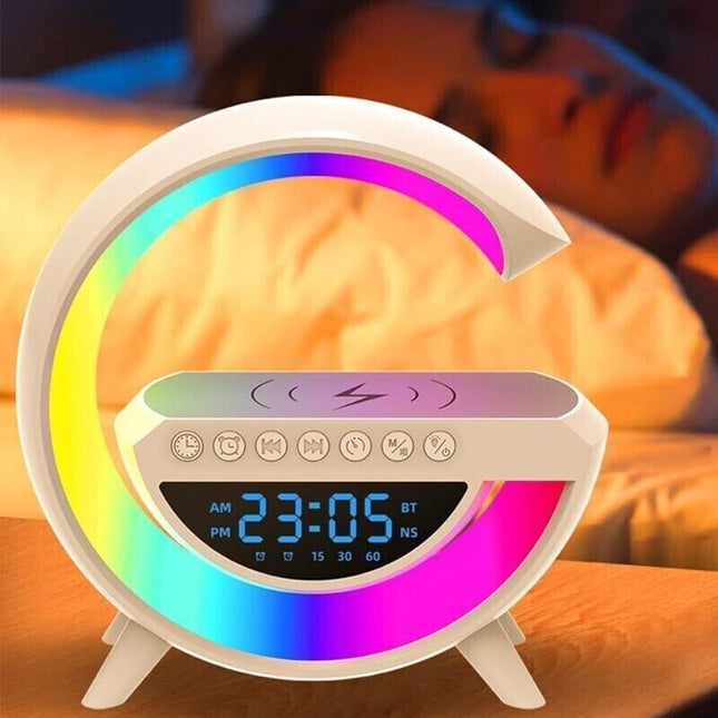 BT Smart G Lamp Wireless Mobile Charging Speaker Alarm Clock Bluetooth & Light