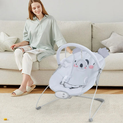 Portable Baby Bouncer with Detachable Toy Bar for Babies 0-6 Months Old up to 9 Kg