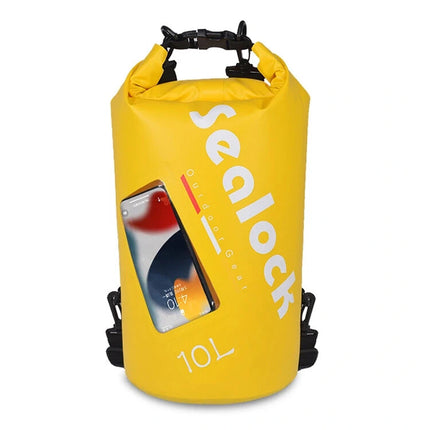 Waterproof Dry Bag - Heavy Duty PVC - Floating Roll Top Beach Bag - 10L or 15L