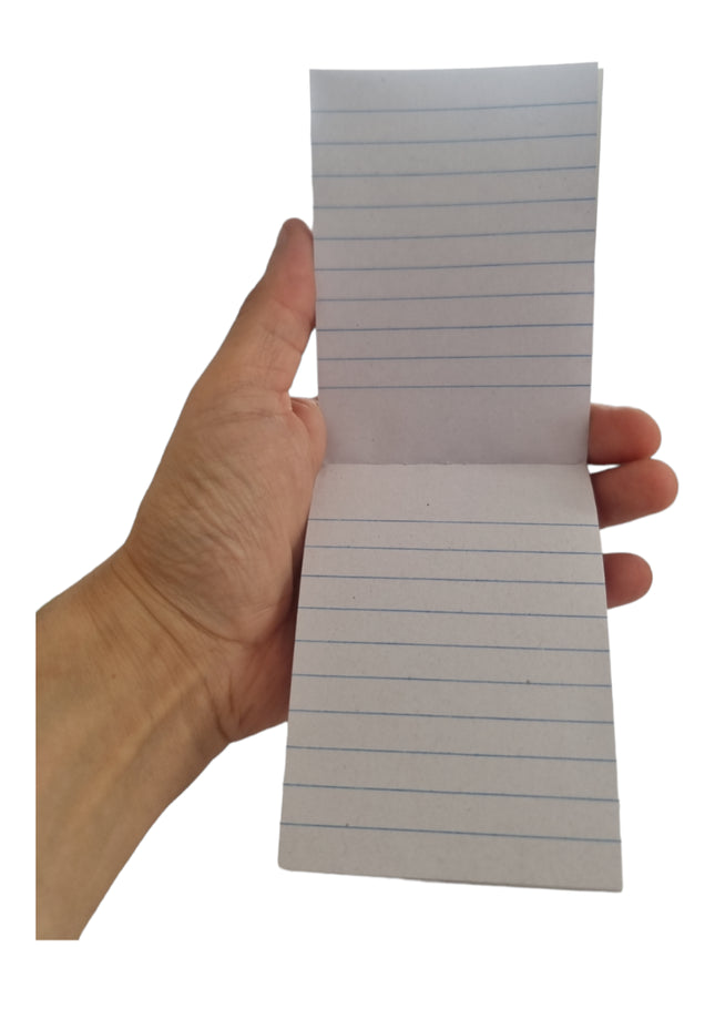 Small Notebooks Lined Paper X 4 Easy Notepads A7 White Writing Jotter Report Pad
