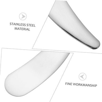 Stainless Steel Eye Cream Spoon 304 Metal Facial Mask Spoon Cosmetic Applicator Skin Care Tool Small Crescent Shape for Precise Makeup Application