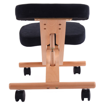 Wood Posture Stool with Angle and Height Adjustable for Gaming Computer Work