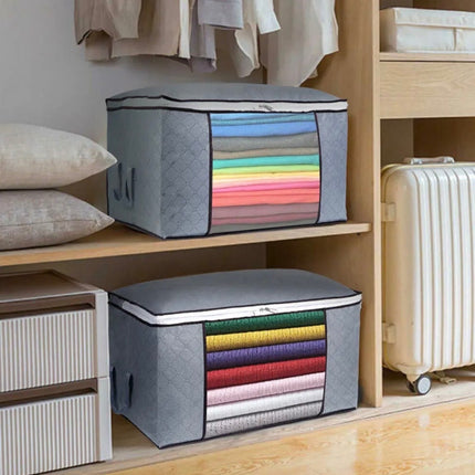 8X Clothes Storage Bags with Zips Bedroom Large Collapsible Storage Box Bedding