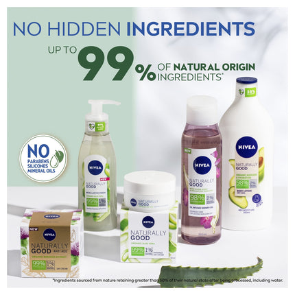 Nivea Naturally Good Oil Infused Shower Gel, Cotton Flower & Organic Oil -2 Pack