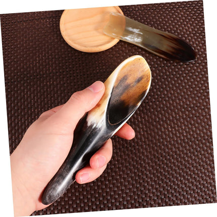 3Pcs Ox Horn Scraping Board Set Natural Material Face Body Massager Triangular Comb Fish-Shaped and Ingots Design for Gua Sha Massage Therapy