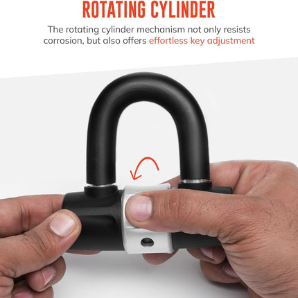 Heavy Duty Padlock with 1.5M Cable Lock - Weatherproof & Rustproof Motorcycle Lock - Ideal for Motorbike, Scooter, Shed, Gate & Garden Fence