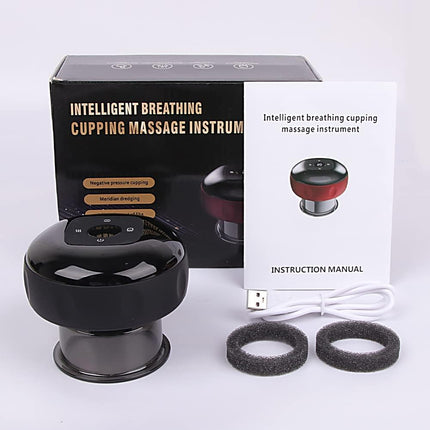 Smart Cupping Therapy Set,Upgrade Cellulite Remover Massager,Rechargeable 4 in 1 Vacuum Therapy Machine for Pain Relief, Electric Gua Sha Cupping Massage Tool (12 Level-Black)