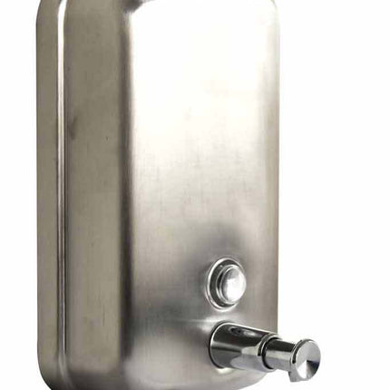 Stainless Steel Soap Dispenser Wall Mounted Shampoo Pump Action Kitchen Catering