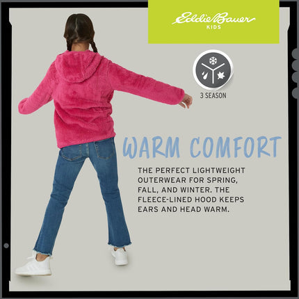 Kids' Jacket - Kids' Full Zip Ultra Soft Sherpa Fleece Hoodie Sweatshirt for Boys and Girls (5-20)