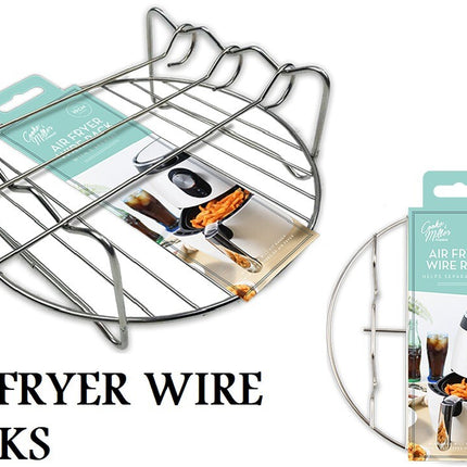 Air Fryer Wire Racks W/ Skewers Stainless Steel Available in 2 Sizes