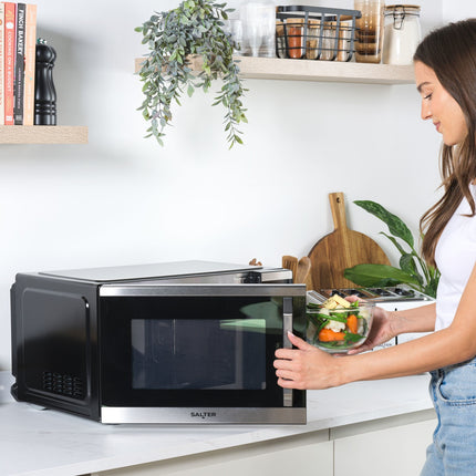 Salter Air Fryer & Microwave 2 in 1 Duowave 10 Cooking Modes with Baking Pan