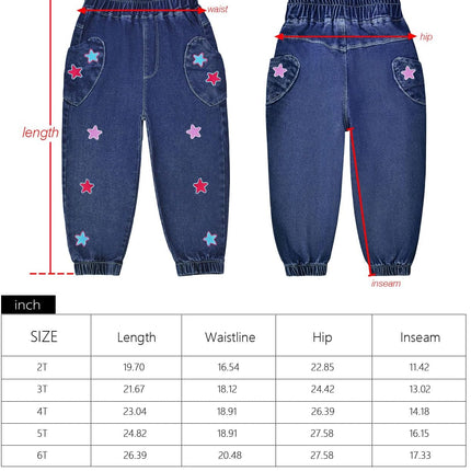 2-10Years Spring Autumn Girls 2Pcs Clothing Sets Long Sleeve Knit Sweater and Embroidery Jeans