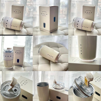 Smeg Coffee Mug Stainless Steel Travel Water Bottle Insulated Cup 8 Colors 240Ml
