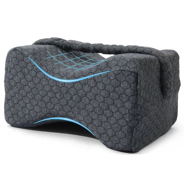 Knee Pillow for Side Sleepers with Straps, Soft Memory Foam Leg & Knee Pillow, Memory Foam Leg Pillow for Side Sleepers
