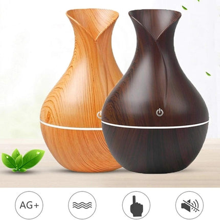 Aromatherapy Essential Oil Diffuser USB Nano Spray Mini Vase Humidifier 130ML Ultrasonic Air Humidifier Aroma Essential Oil Diffuser Household Car (Brown)