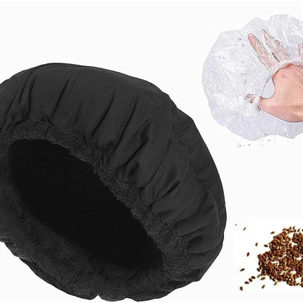 DIY Thermal Deep Conditioning Flaxseed Hair Heat Cap,Microwavable Micro Hair Conditioning Cap Heat Therapy for Steaming Hair,Hat Spa Cap Styling Tools