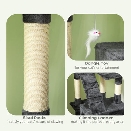 Cat Tree Kitty Activity Play Centre, Scratching Scratcher, 173Cm