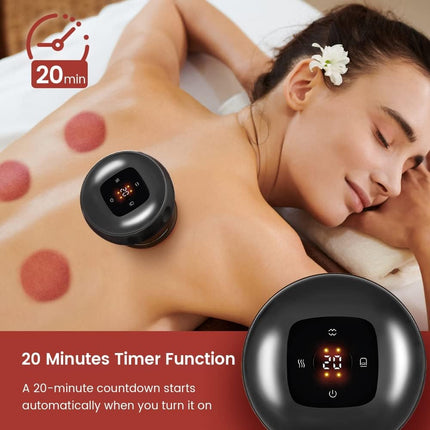 Smart Cupping Therapy Set,Upgrade Cellulite Remover Massager,Rechargeable 4 in 1 Vacuum Therapy Machine for Pain Relief, Electric Gua Sha Cupping Massage Tool (12 Level-Black)