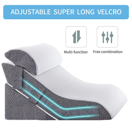 Bed Wedge Pillow Support Cushion 20-In-1 Back Support Pillow Memory Foam