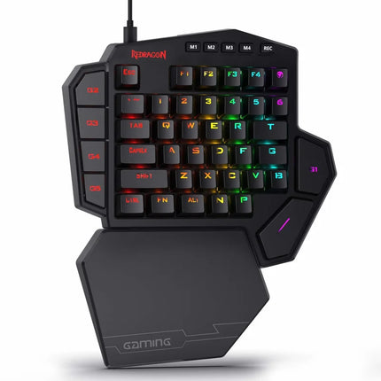 K585 DITI One-Handed RGB Mechanical Gaming Keyboard,Wrist Rest 42 Keys Type-C Professional Gaming Keypad Hot-Swappable