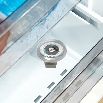 Salter Fridge/Freezer Thermometer Analogue Stainless Steel Food Safety -30–30°C