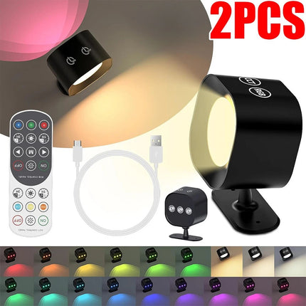 2X Wall Light Rechargeable LED Wall Sconce Light Magnetic Wall Lamp Rechargeable