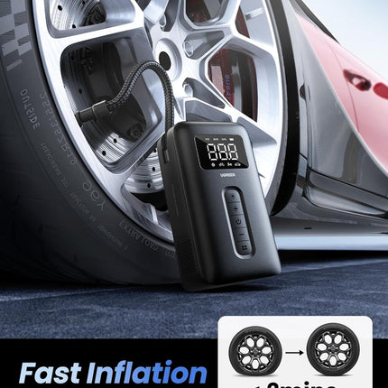 Tyre Inflator Portable Cordless Electric Air Pump 150PSI Auto-Off Car Tyre Pump with LED Light Digital Gauge for Accurate Pressure Readings for Cars, Motorcycles, Balls, All Bicycles, Etc