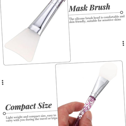 4Pcs Silicone Mud Mask Brush and Eye Mask Applicator Set Purple-White Facial Skincare Tools for Precise Face and Eye Application