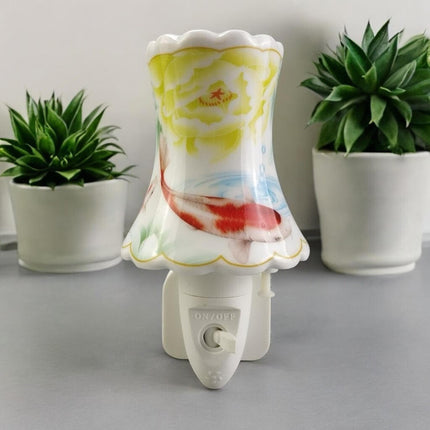 LED Night Light - Floral Ceramic Design with Brand New Box, Perfect for Bedroom