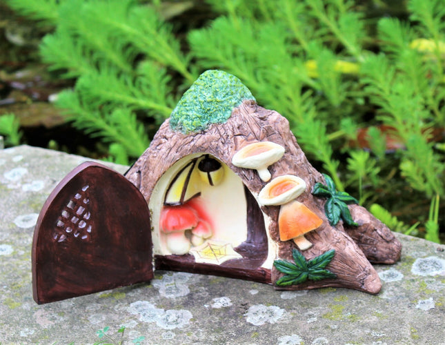 Garden Ornament Solar Fairy House Decoration Solar Powered Colour Changing LED