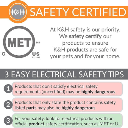 Warm Heated Dog Bed K&H Pet Products Medium Electric Blanket Dog Bed Thermo Nest