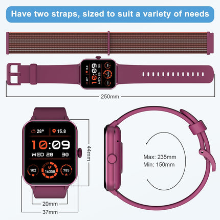 Smart Watch Fitness Tracker Blood Pressure Heart Rate Men Women Sport Watches