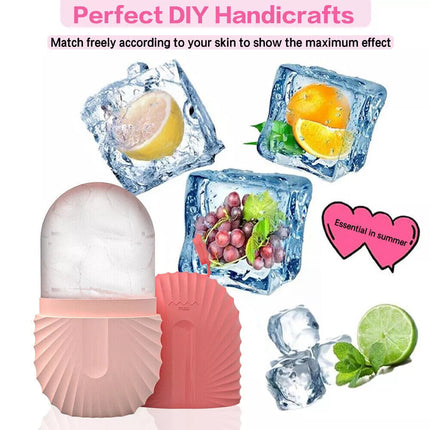 Ice Cube Silicone Massager-Face Ice Roller Mold-Reusable Facial Care Beauty Tool