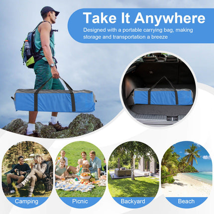 3-Person Outdoor Camping Tent with Removable Floor Mat