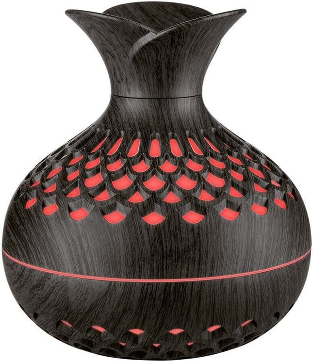 7 Color Light LED for ESSENTIAL Oil Diffuserdesk Colorful Hollow Aromatherapy Machine Oil Diffuser Oil Diffuser Aromatherapy Humidifier Changing Oil Diffusers for Home(Dark)